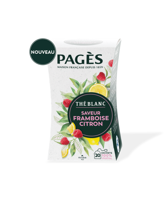 Thé blanc saveur Framboise Citron