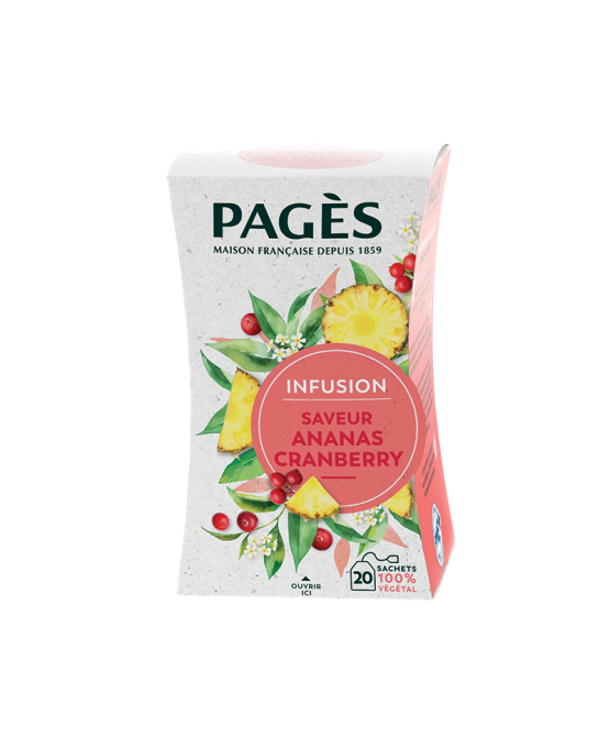 Infusion saveur Ananas Cramberry - PAGÈS