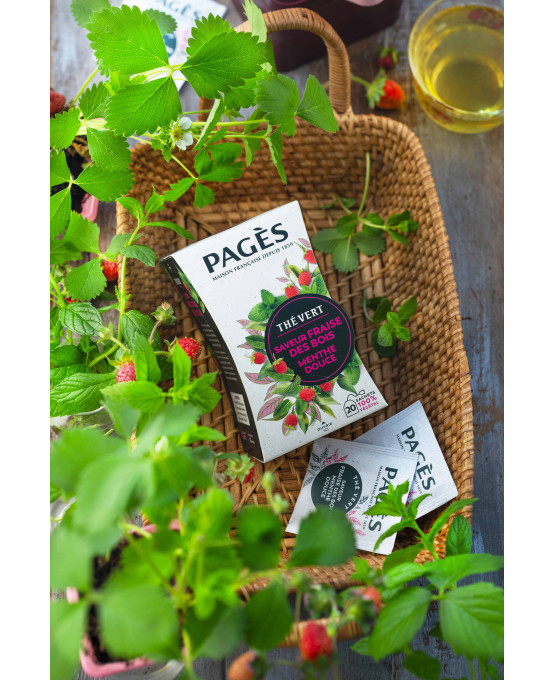 Thé vert saveur Fraise des bois Menthe douce - Image 2