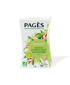 Infusion saveur Citron vert Gingembre - PAGÈS
